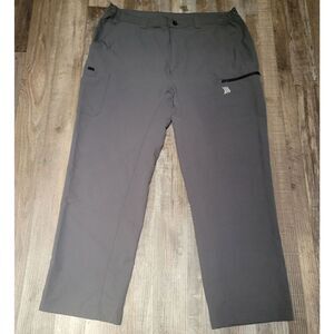 Gillz Fishing Pants Mens XXL 2XL Gray Polyester Zip Pockets Comfort Waist
